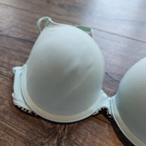 Victoria's Secret Pink 34C Wear Everywhere Push Up Bra Convertible Light Blue - Picture 2 of 6